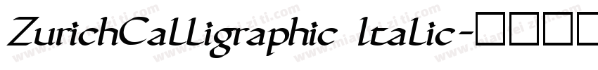 ZurichCalligraphic Italic字体转换